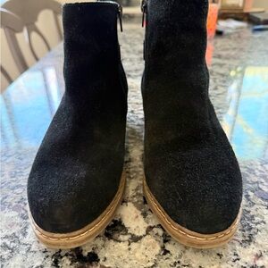 Kensie Black Suede Ankle Boots